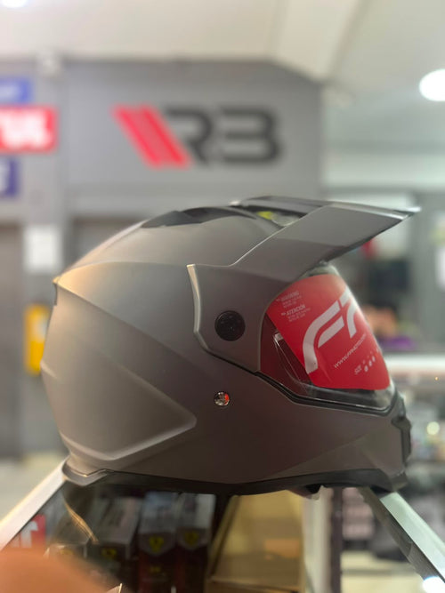 Gray helmet for bikers